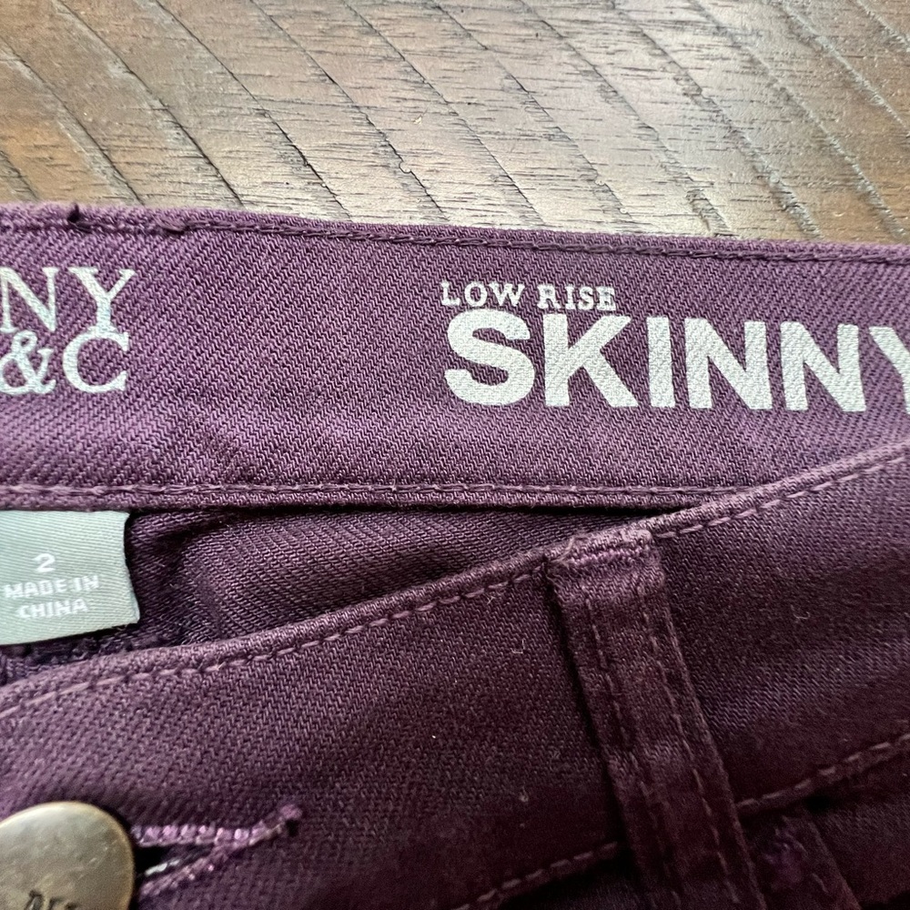 NY&C Purple Skinny Jeans size 2